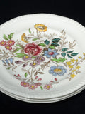 Copeland SPODE Romney set of 3 bread and butter plate 6.5" Bone china England transferware floral Gadroon Shape England CRAZING flower spore