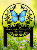 Personalized Butterfly Memorial Sign, In Loving Memory of Garden Sign,Sympathy Gift,Bereavement Gift,Birds and Flowers,OutdoorÊMemorial Sign sympathy flower
