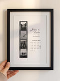 Anniversary Photo Collage Print, Custom Photo Print with Calendar, Personalised Love Picture Poster, Personalized Couple Gift Idea ANNIVERSARY