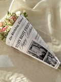 Birthday Newspaper Flower Wrap Template, Printable Bouquet Wrap Birthday Gift For Her, Gift For Best Friend, Canva Template birthday flower