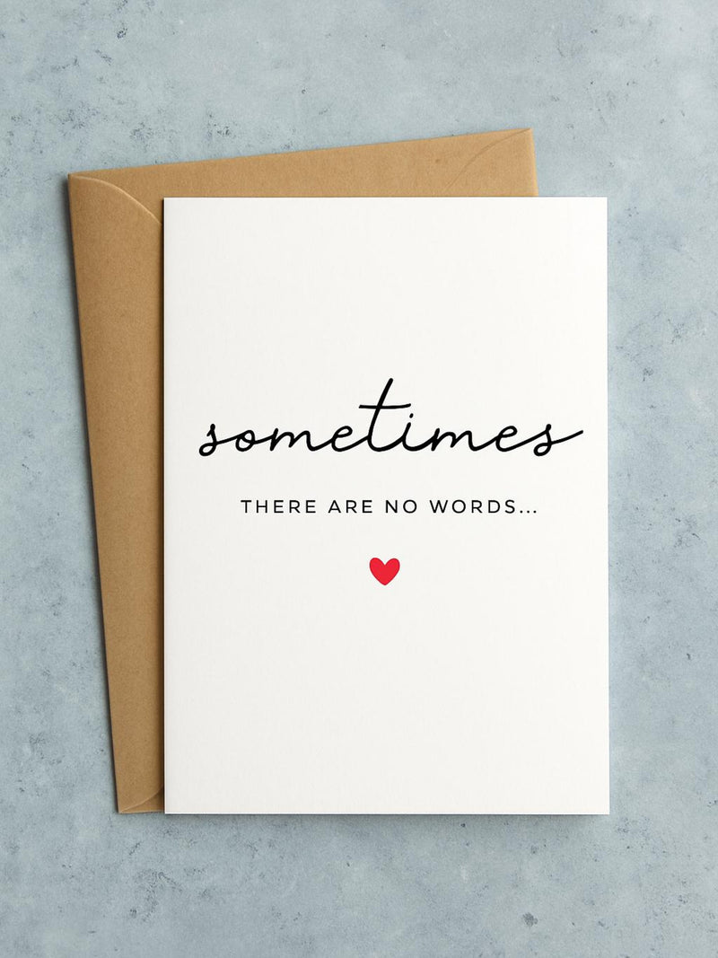 Sometimes There Are No Words Ð Sympathy Card Ð In Memory Ð Compassion & Thoughts sympathy flower