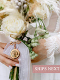 Personalized Gift for Bride - Wedding Bouquet Charm Custom Photos - Bridal Bouquet Photo Charm - Wedding Memory Bouquet Charm - Wedding Gift Bouquet
