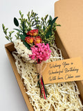 Stunning Birthday Gift for Her, Handmade Dried Flower Bouquet with Personalised Card, Lasting Birthday Keepsake, Floral Gift for Girls Women FLOWER DELIVERY