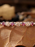 Natural Ruby Wedding Band - Floral Matching Ring - Delicate Stacking Ring by ManhattanBox wedding flower