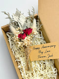 Romantic Anniversary Gift for Wife or Girlfriend, Handmade Floral Keepsake for Wedding or Dating Anniversary, Unique Flower Gift for Her ANNIVERSARY