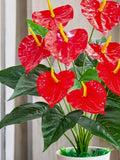 Artificial Anthurium Arrangement: 50cm Faux Tropical Flower for Home Decor faux plants