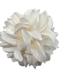 M&S Schmalberg 5" Blooming Dahlia Ivory Silk Fabric Flower Brooch Pin Handmade in NYC silk flower