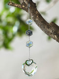 Custom Pet Name & Photo Memorial Suncatcher, Forget-Me-Not Flowers Wind Chime, Sympathy Keepsake sympathy flower