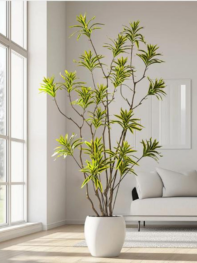 80-200cm Artificial Plant Fake Lily Bamboo Tropical Plant Real Touch Plastic Monstera For Home Garden Party Decor Party Supply Gift Idea faux plants