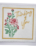 Embroidered Deepest Sympathy Flower Card sympathy flower