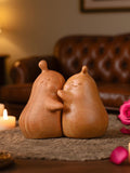 Golden Rosewood Couple Figurines: Meaningful Anniversary Gift, Unique Never Part Couples Gift, ANNIVERSARY