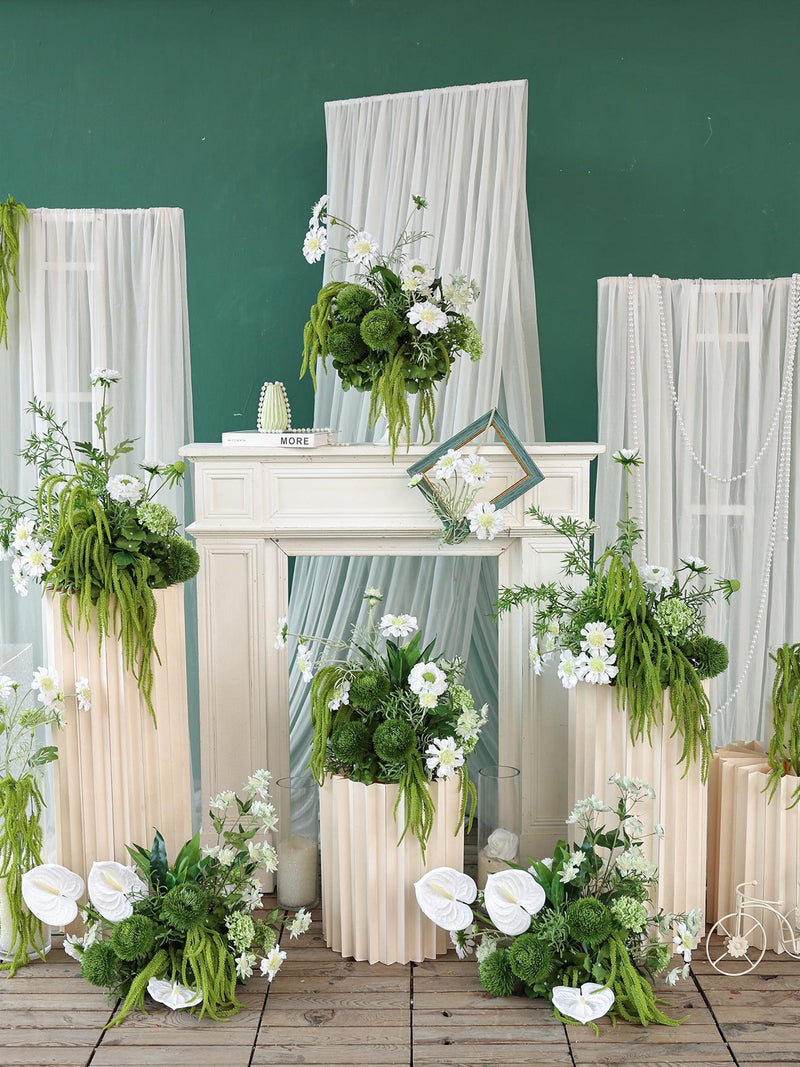 Table Centerpieces Greenery Style Artifical Green Dianthus Flower FLOWER DELIVERY