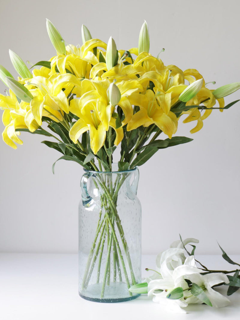 Lifelike PU Lily Stem Ð 23 Inch Artificial Flower for Home Decoration, Wedding Arrangement silk flower