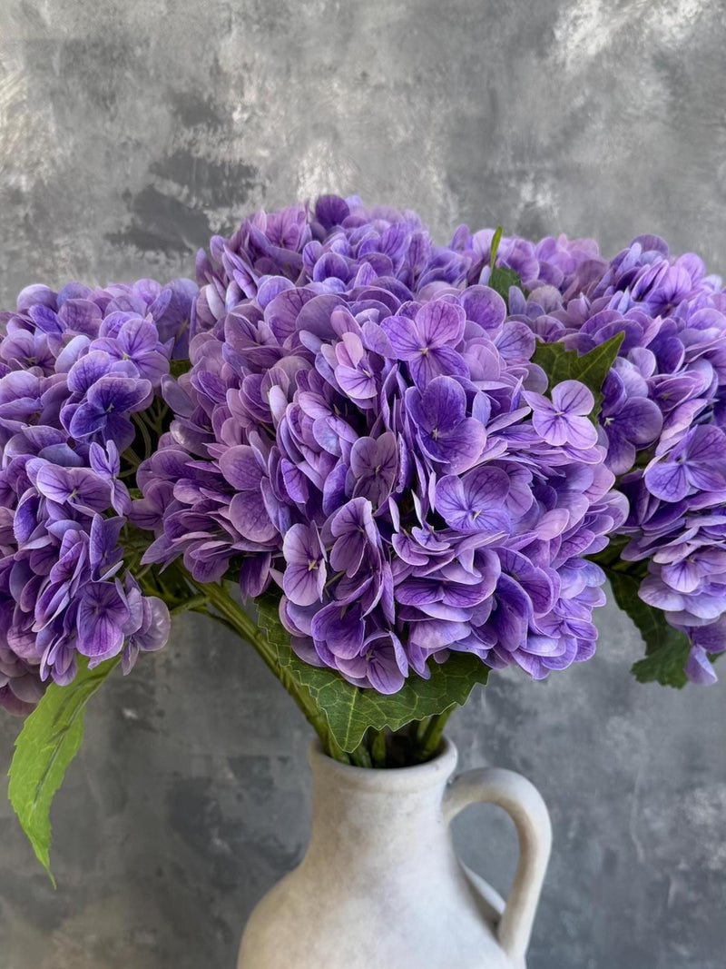 Real Touch Huge Hydrangea Stem - Artificial Flower - Electric Purple FLOWER DELIVERY