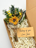 Sunflower Gift Ð Handcrafted Dried Flower Small Bouquet to Bring Positive Energy, Joy, and Brightness Ð Sending Love & Sunshine Bouquet