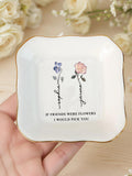 Personalized Birth Flower Jewelry Dish, Best Friend Gift ANNIVERSARY