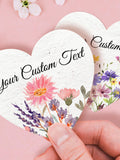 Personalized Recycled Seed Paper Hearts Wildflower Seed Card Plantable Seed Papers in Bulk for Weddings or Business Events Thank You Gifts seeds bulk