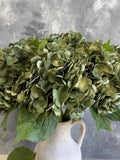 Real Touch Huge Hydrangea Stem - Artificial Flower - Antique Green faux plants