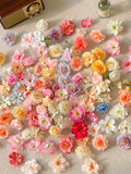 Mini Artificial Silk Flower Heads, DIY Craft Supplies silk flower