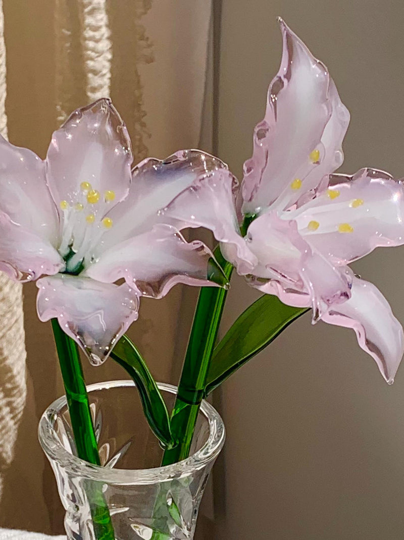 Handmade Stained Glass Lily Ornament | Floral Home Decor FLOWER DELIVERY