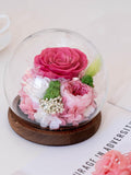 Forever Rose in Glass Dome:  Preserved Flowers | Valentines | Anniversary | Gifts for Her birthday flower