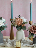 Silk Bud Vase Bouquet Set of 3, Keepsake Wedding Centerpiece Bouquet