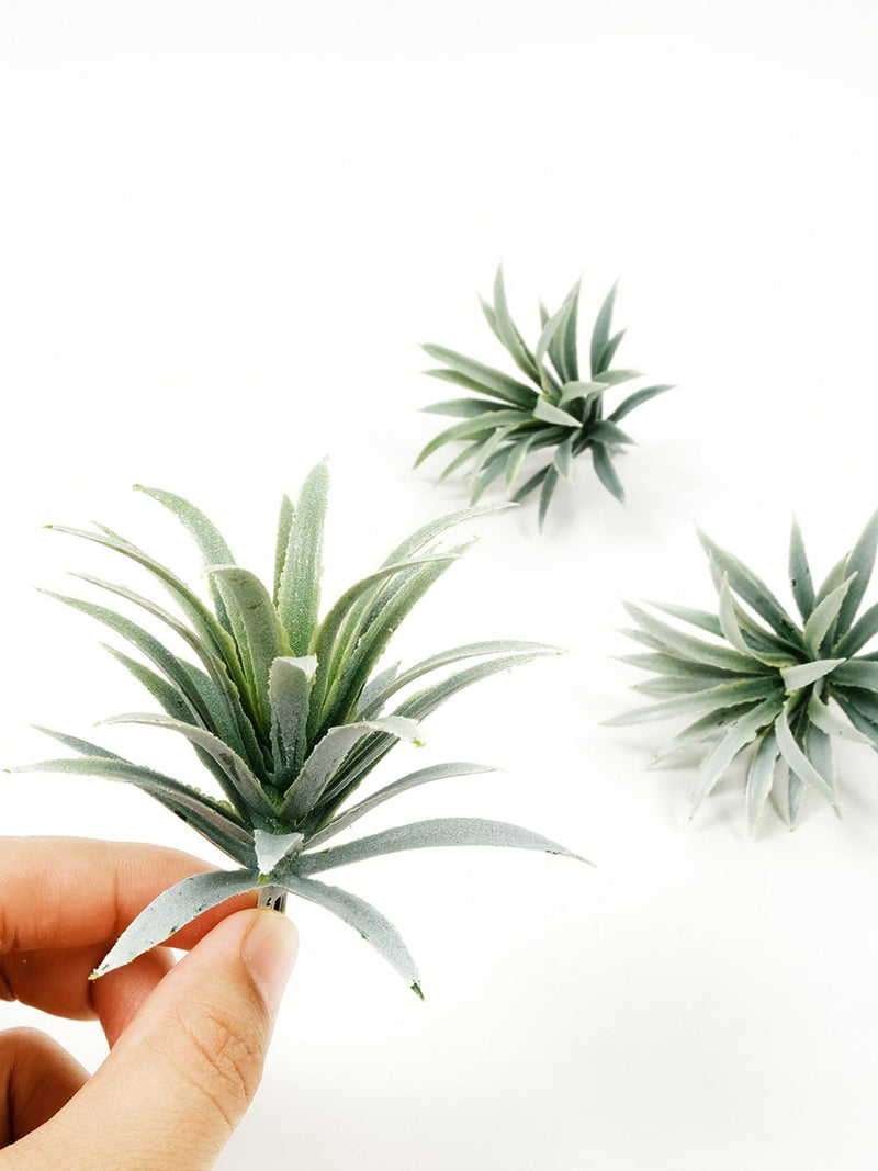 2-200Pcs Artificial Guatemala Tillandsia Air Plant W/Dusty - Faux Plastic Greenery Plant - Succulent Plants for DIY Filler Bouquet Decor faux plants