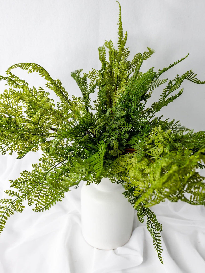 Herringbone Fern Greenery Stem, Faux Fern Foliage, Realistic Artificial Greenery Decor faux plants