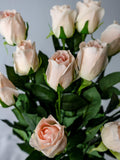 Light Pink Real Touch Open Bud Rose Stem Ð Artificial Blush Rose, Faux Real Touch Flower for Wedding Bouquets & Home DŽcor silk flower