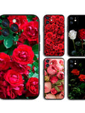 Scarlet Garden | Lush Red Roses in a Bouquet of Love Protective Custom Phone Cases for iPhone, Samsung, Google Pixel and Motorola Love Romance Flower