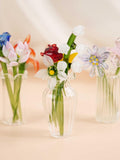 Personalized Glass Birth Flower Bouquet, Mini Floral Gift for Mom, Grandma, MotherÕs Day gift ANNIVERSARY