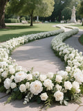 Wedding Aisle Flowers,Wedding Rose Flower Garland,Ground Flowers Wedding,Flowers for Wedding Ceremony,Floor Arch Wedding wedding flower