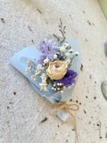 Blue and Purple Dried Flower Bouquet: Wedding Home Decor - Mimi size house warming flower