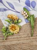 Birth Month Flower Brooch, Birthday Flower Brooch, Personalized Birth Flower Pins,  Funeral Gift, Sympathy Gift, Memorial Gift, Wedding Gift sympathy flower