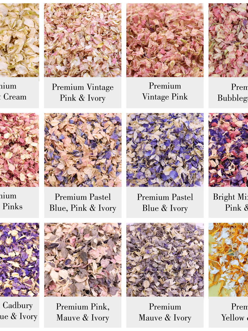 Natural 100% Biodegradable Real Dried Flower Petal Confetti | 1-5 Litres | British Grown | Real Flower Wedding Confetti wedding flower