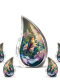 Personalized Hummingbird Cremation Urn Ð Mini Urns for Ashes - Sympathy Gift - Teardrop Hummingbird Urn for Ashes sympathy flower