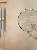 Personalized Memorial Wind Chime, Floral Ornament, Sympathy Gift sympathy flower