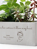 Personalized Memorial Gift for Loss Of Mother, Custom Engraved Photo On Planter Pot, Remembrance Sympathy Gift Loss, Bereavement Gift sympathy flower