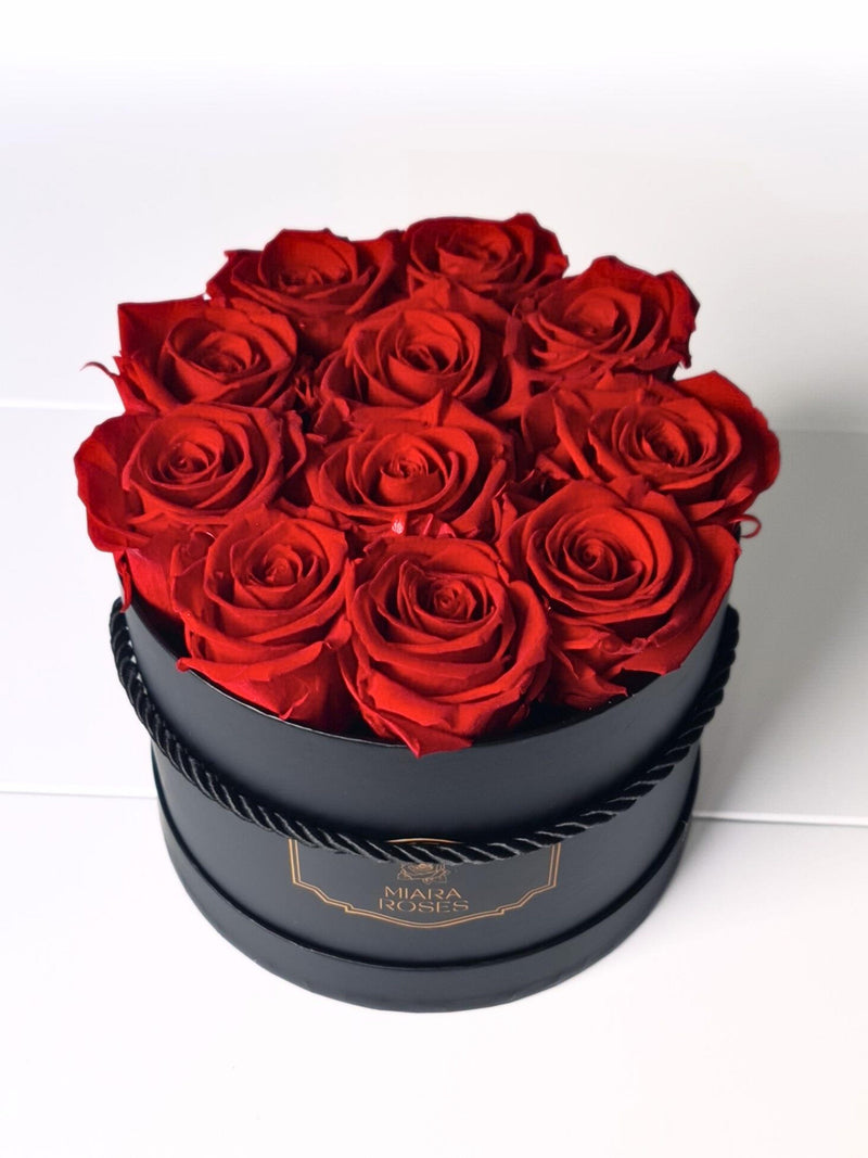 Romantic Love Expression Gift, 11 Preserved Real Red Roses (Longevity: 2+ Years) in Personalized Label Tex Flower Box, Meaningful Keepsake FLOWER DELIVERY