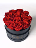 Romantic Love Expression Gift, 11 Preserved Real Red Roses (Longevity: 2+ Years) in Personalized Label Tex Flower Box, Meaningful Keepsake FLOWER DELIVERY
