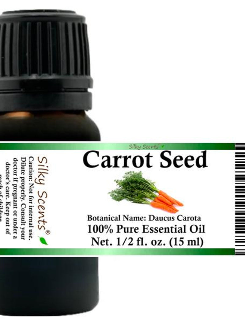 Silky Scents Carrot Seed Essential Oil (Daucus Carota) 100% Pure and Natural seeds bulk