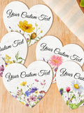 Custom Personalized Seed Paper/Hearts Shapes Wildflower Seed Paper/Bulk Plantable Seed Paper Heart for Guests/Thank you Wedding Favors/2.5" seeds bulk