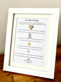 Personalised Sympathy Gift, Bereavement Keepsake for Friend or Family, Loving Remembrance Gift with Poem, sympathy flower