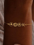 Personalized Birthflower Bracelet, Bracelet for Women, Mom Bracelet, Gifts for Sister, Personalized Gifts, Birthday Gifts, Christmas Gifts ANNIVERSARY
