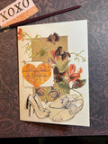 Love and Bliss Heart Card: Handpainted Floral Design for Valentine's Day, Anniversary, or Romance Love Romance Flower