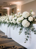 White Flowers for Wedding Ceremony,Table Flower Garland,Floor Arch Wedding,Wedding Greenery Flowers wedding flower