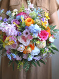 Wildflower Bridal Bouquet: Jewel Tone Silk Flower Bouquet Bouquet