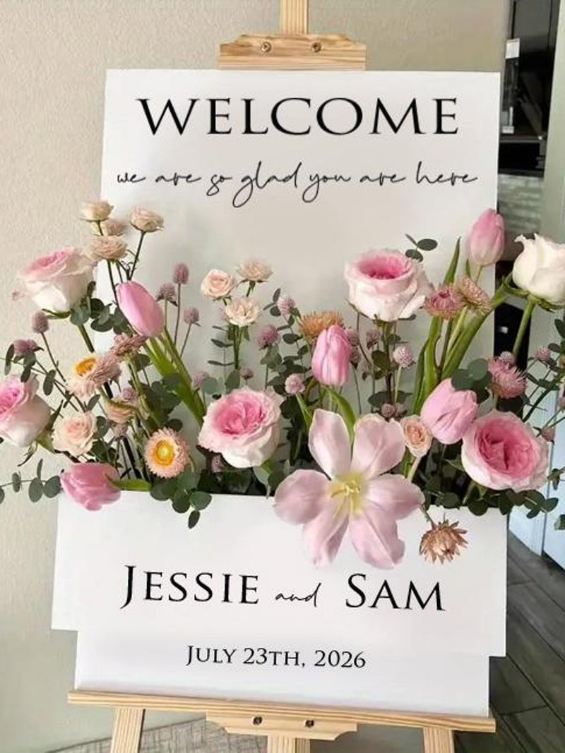Customized Personalized Flower Box Welcome Sign Wedding wedding flower