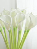 26 Inch Real Touch Faux Calla Lily Stem, Artificial Long Stem Calla Lily for Home DŽcor, Wedding, Centerpieces, Bouquets silk flower