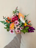 Custom Crepe Paper Wedding or Celebration Bouquet with Greens: Handmade Bridal Flowers ANNIVERSARY